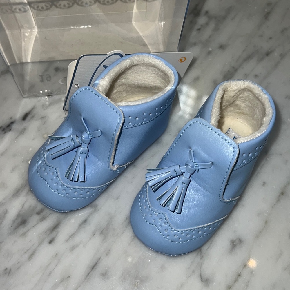 New Mayoral Infant Baby Faux Leather Blue Booties